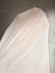 Cheriluna Maternity Solid Color Off-Shoulder Lantern Sleeve Long Slit Mesh Maternity Maxi Dress - White - View 7