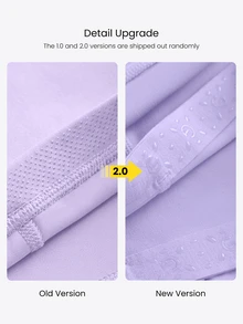 GLOWMODE 4.3" FeatherFit™ Crossover Anti-Slip Biker Shorts With Built-In Seamless Shorts Low Impact Yoga Pilates Daily Gym - Lilac Dream - View 7