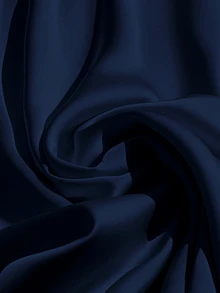 Franclia Women's Solid Color Pleated Button Elegant Fitted Long Sleeve Blouse - Navy Blue - View 5