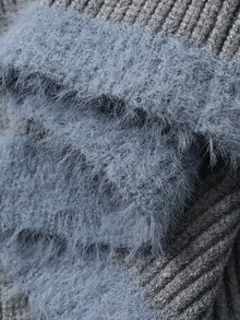 FRIFUL Women's Autumn Contrast Color Slimming Cardigan - Grey - View 9
