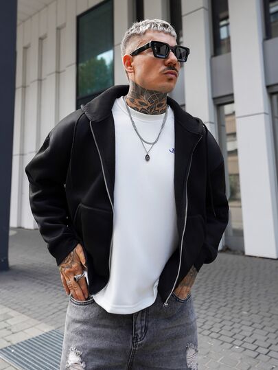 Artur Kramer 男士休闲短款连帽开衫