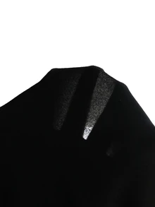 SHEIN 青少年女孩黑色蜘蛛網印花長袖T恤，Y2K修身版型內搭上衣，適合春夏秋冬，適用於學校、秋季疊穿與外穿、萬聖節、聖誕節及高中正式場合 - 黑色 - 查看 5