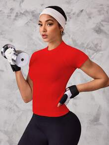 Eassivo Eassivo Leisure Solid Raglan Sleeve Sports Tee - Multicolor - View 8