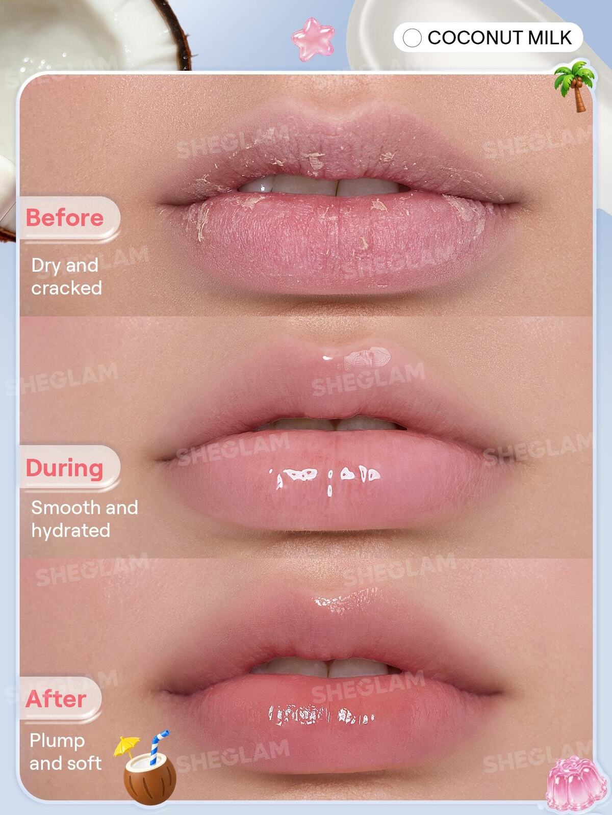 Jelly Refresh Pocket Lip Mask-624 Coconut Milk