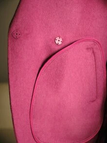MOTF PREMIUM WOMEN'S PINK LAPEL LONG SLEEVE AUTUMN/WINTER SWEET VERSATILE COAT - Hot Pink - View 8