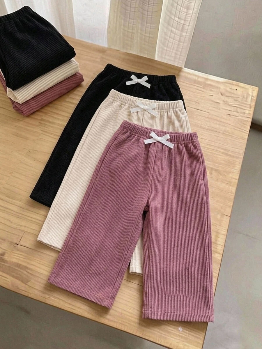SHEIN Young Girl 3PCS Young Girls Sweatpants - Multicolor - View 1