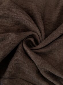 Elaquor Plus Size Women Solid Color Long Sleeve Outerwear Asymmetrical Hem Sleeveless Shirt And Wide Leg Pants Set, Fall/Winter, Thanksgiving, New Year - Mocha Brown - View 10