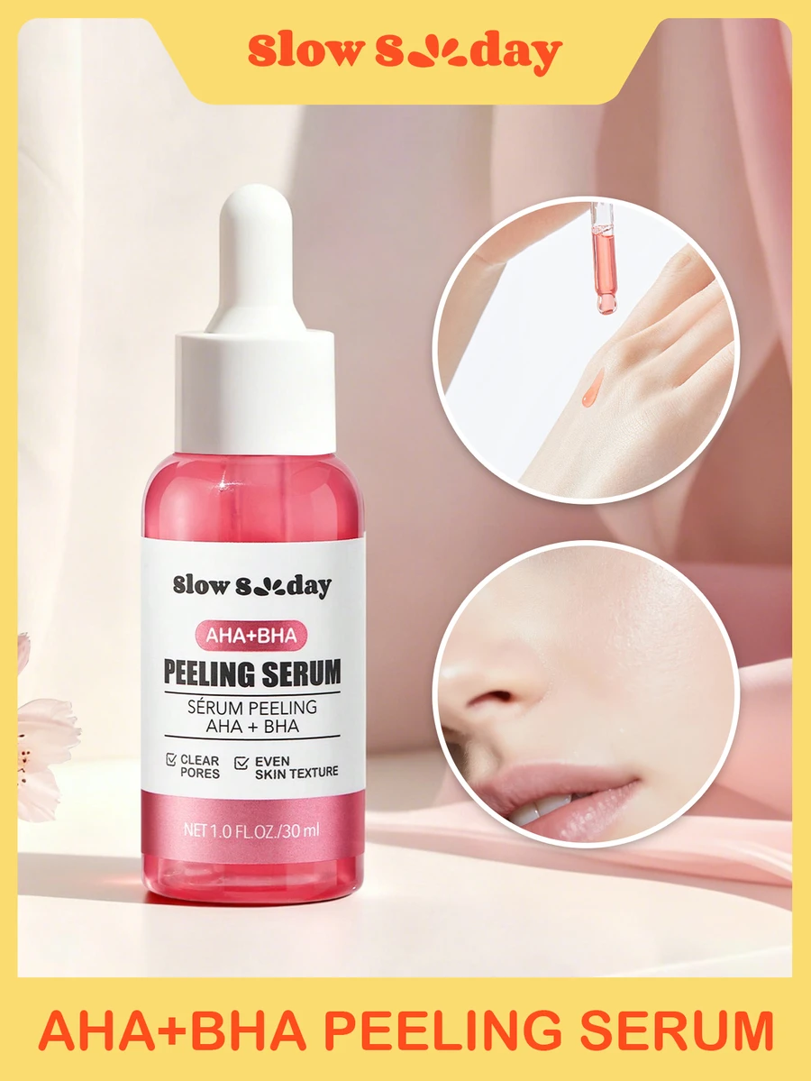 SlowSunday AHA + BHA Peeling Serum, With Lactobionic Acid & Salicylic Acid, Precisely Targeting Dullness, Roughness, Blemishes, Exfoliating, Suitable For Oily Skin, Suitable For Fall & Winter, Autumn Essential, Y2K, Halloween & Christmas - Clear - View 1