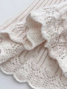 Elamini Sweater Rajut Wanita Musim Gugur/Dingin, Leher Persegi, Renda, Tekstur Bergaris, Potongan Ramping, Simpul Pita yang Manis dan Serbaguna - Baby Pink - View 9