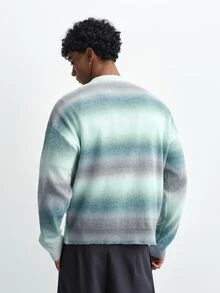 TOKVUE Men's Fashion Striped Colorblock Long Sleeve Sweater For Daily Wear - Multicolor - View 2