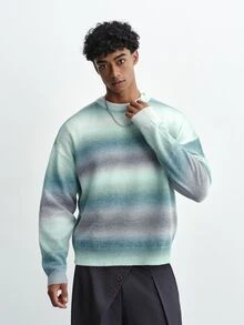 TOKVUE Men's Fashion Striped Colorblock Long Sleeve Sweater For Daily Wear - Multicolor - View 4