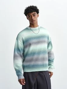 TOKVUE Men's Fashion Striped Colorblock Long Sleeve Sweater For Daily Wear - Multicolor - View 5