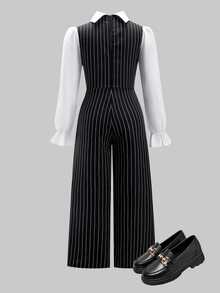 SHEIN Tween Girl Jumpsuit, Vacation, Daily - Black - View 5