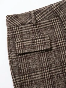 GlowEve Women's Autumn Plaid Elegant Flare Leg Pants - Multicolor - View 5