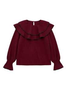 Nöista Women's Colorblock Casual Versatile Daily Wear Top - Burgundy - View 8