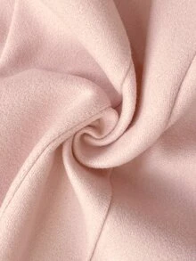 Yalmera Women's Solid Color Front Knot Long Sleeve Single-Breasted Overcoat Office Everyday Soft Pink Autumn Elegant - Baby Pink - View 8