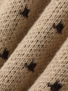 DAZY Women's Christmas Autumn/Winter Comfortable Colorblock Deer Pattern Atmosphere Mesh-Feel Korean Style Sweater - Khaki - View 8