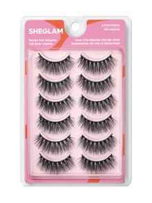 SHEGLAM Flutter Flirt Volume Full Strip Lashes Brand Beauty Cosmetic Makeup For Women And Girls - Black - View 5