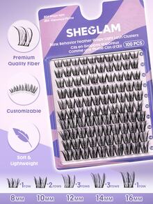 SHEGLAM Blink Behavior Feather Wispy Light Lash Clusters Brand Beauty Cosmetic Makeup For Women And Girls - Black - View 3