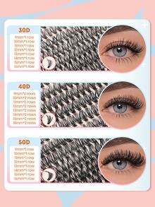SHEGLAM Lash Pages Light Volume Lash Clusters Brand Beauty Cosmetic Makeup For Women And Girls - Black - View 2