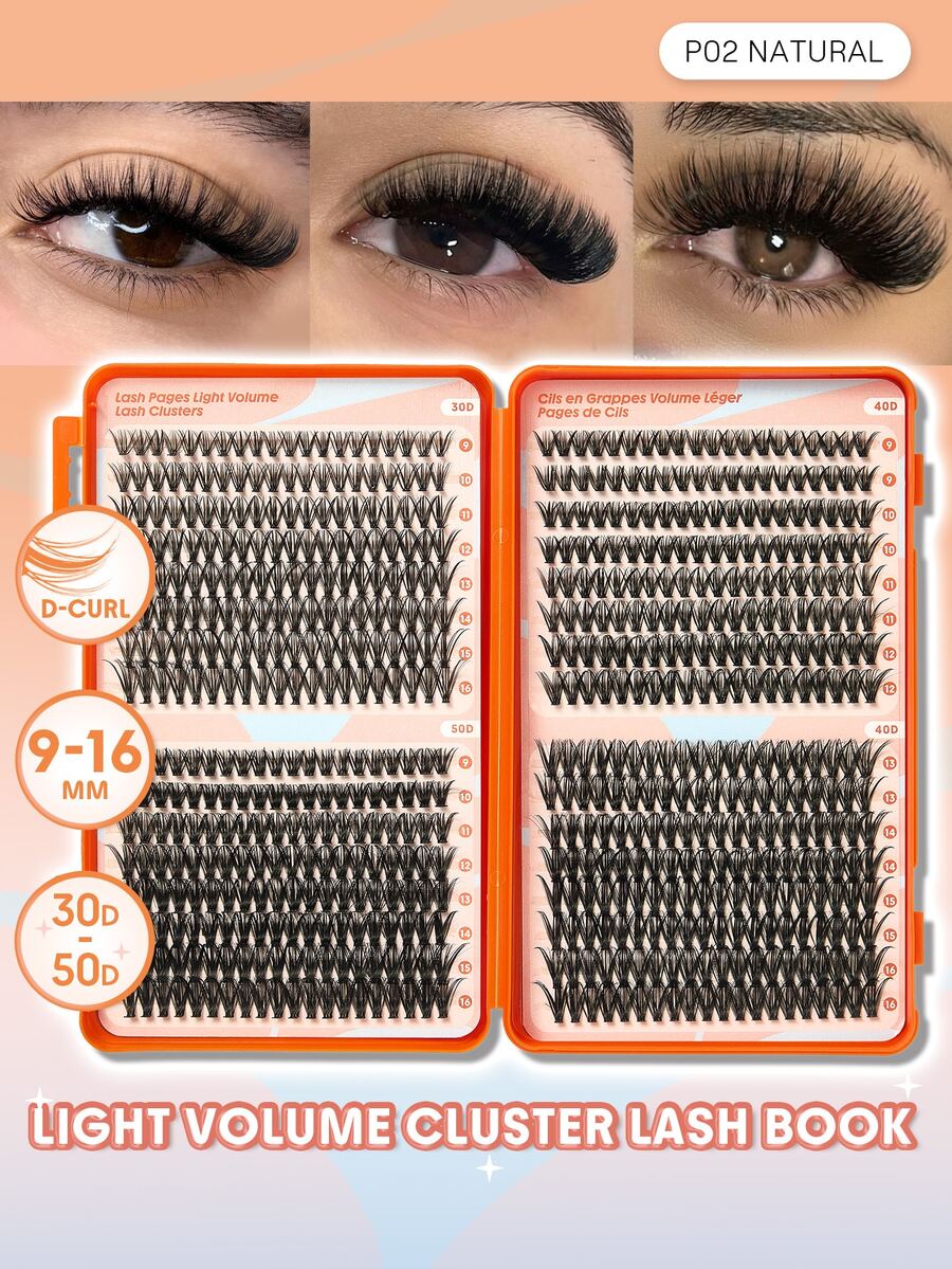 SHEGLAM Lash Pages Light Volume Lash Clusters Brand Beauty Cosmetic Makeup For Women And Girls - Black - View 1