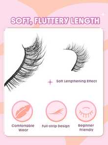 SHEGLAM Flutter Flirt 自然全排假睫毛 品牌美妝化妝品 適合女士與女孩 - 黑色 - 查看 3