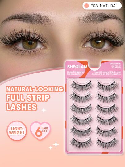 SHEGLAM Flutter Flirt Natural Full Strip Lashe Brand Beauty Cosmetic Makeup For Women And Girls