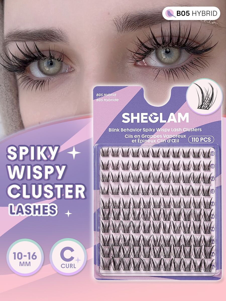SHEGLAM Blink Behavior 尖細纖長睫毛叢 - B05 Hybrid 品牌美妝化妝品 適合女士與女孩 - 黑色 - 查看 1