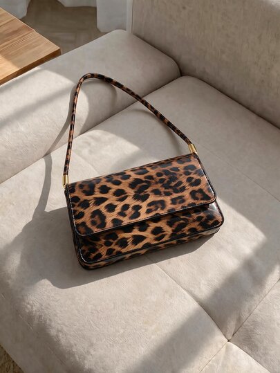 Resyla Vintage Colorblock Leopard Print Elegant Underarm Bag, Leopard Print Women's Wallet, Leopard Print Revival, Autumn/Winter Fashionable Leopard Print Women's Wallet, New Autumn/Winter Tiger Print Women's Bag