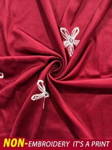 Resyla 【印花設計】白色花卉圓領酒紅色短袖女款T恤 柔軟親膚 修身 百搭上衣 2026夏季新款 女士修身百搭顯瘦上衣 - 彩色 - 查看 6