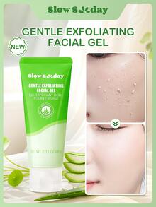 Slow Sunday Gentle Exfoliating Facial Gel, Refreshing & Softening, Deeply Cleansing, Gentle Exfoliating, With Aloe Vera Extract, Centella Asiatica Extract & Scrub Particles, Oil Control, K Beauty, Suitable For Fall & Winter, Halloween & Christmas - Clear - View 1