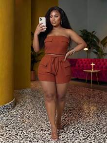 Veslaya 2026 Spring/Summer Women's Plus Size New Island Vacation Brown ...