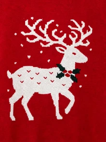 Manfinity Homme Men's Casual Daily Knit Vest With Deer Pattern - Multicolor - View 6