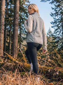 In My Nature Women's Solid Color Zipper Casual Versatile Outdoor Vest Jacket - Grey - View 4