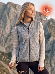 In My Nature Women's Solid Color Zipper Casual Versatile Outdoor Vest Jacket - Grey - View 2