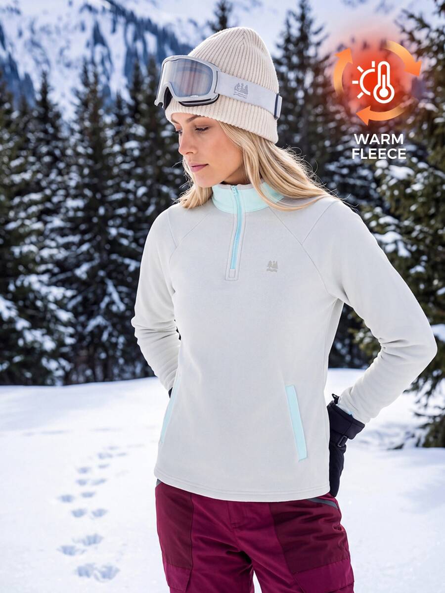 In My Nature Women's Colorblock Fleece Long Sleeve Outdoor Fleece Jacket
