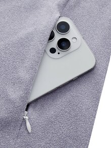 In My Nature Women's Solid Color Stand Collar Fleece Jacket For Daily Wear And Outdoor Activities - Purple - View 10
