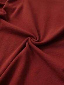 Manfinity Homme Men's Casual Versatile Solid Color Stand Collar Sweater,Christmas Elements,Cute Christmas Pullover Sweater , Unisex Style,Fall/Winter - Rust Brown - View 9