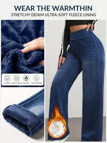 Flexra Women's Fashion Versatile Pocket Denim Jeans For Daily Wear - Dark Wash - View 7
