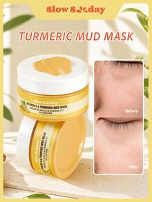 SlowSunday 維生素C與薑黃泥膜，維生素C與薑黃，泥膜護膚，毛孔清潔，皮膚護理，控油並疏通毛孔，使肌膚顯得更亮麗，K-Beauty，派對理想之選，適合秋冬、萬聖節與聖誕節 - 薑色 - 查看 1