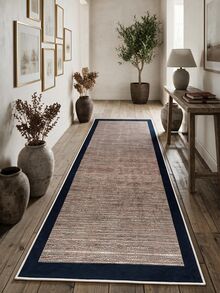 Digitally Printed Non-Slip Washable Runner And Area Rug Suitable For Living Room, Outdoor, Kitchen, Bedroom Carpet, Modern Design | Modern, Scandinavian, Bohemian And Classic Styles | 100% Polyester - Grey - View 7