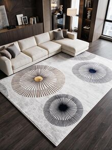 Digitally Printed Non-Slip Washable Runner And Area Rug Suitable For Living Room, Outdoor, Kitchen, Bedroom Carpet, Modern Design | Modern, Scandinavian, Bohemian And Classic Styles | 100% Polyester - Grey - View 10
