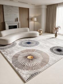 Digitally Printed Non-Slip Washable Runner And Area Rug Suitable For Living Room, Outdoor, Kitchen, Bedroom Carpet, Modern Design | Modern, Scandinavian, Bohemian And Classic Styles | 100% Polyester - Grey - View 2