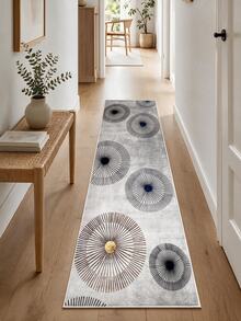 Digitally Printed Non-Slip Washable Runner And Area Rug Suitable For Living Room, Outdoor, Kitchen, Bedroom Carpet, Modern Design | Modern, Scandinavian, Bohemian And Classic Styles | 100% Polyester - Grey - View 8