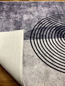 Digitally Printed Non-Slip Washable Runner And Area Rug Suitable For Living Room, Outdoor, Kitchen, Bedroom Carpet, Modern Design | Modern, Scandinavian, Bohemian And Classic Styles | 100% Polyester - Light Grey - View 5