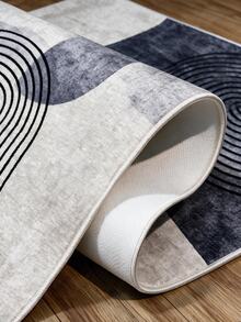 Digitally Printed Non-Slip Washable Runner And Area Rug Suitable For Living Room, Outdoor, Kitchen, Bedroom Carpet, Modern Design | Modern, Scandinavian, Bohemian And Classic Styles | 100% Polyester - Light Grey - View 11