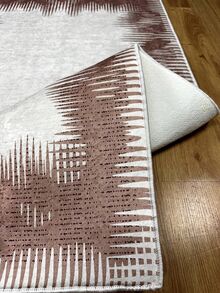 Digitally Printed Non-Slip Washable Runner And Area Rug Suitable For Living Room, Outdoor, Kitchen, Bedroom Carpet, Modern Design | Modern, Scandinavian, Bohemian And Classic Styles | 100% Polyester - Beige - View 7