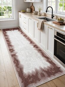 Digitally Printed Non-Slip Washable Runner And Area Rug Suitable For Living Room, Outdoor, Kitchen, Bedroom Carpet, Modern Design | Modern, Scandinavian, Bohemian And Classic Styles | 100% Polyester - Beige - View 10
