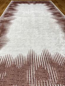 Digitally Printed Non-Slip Washable Runner And Area Rug Suitable For Living Room, Outdoor, Kitchen, Bedroom Carpet, Modern Design | Modern, Scandinavian, Bohemian And Classic Styles | 100% Polyester - Beige - View 5