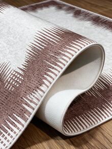 Digitally Printed Non-Slip Washable Runner And Area Rug Suitable For Living Room, Outdoor, Kitchen, Bedroom Carpet, Modern Design | Modern, Scandinavian, Bohemian And Classic Styles | 100% Polyester - Beige - View 8